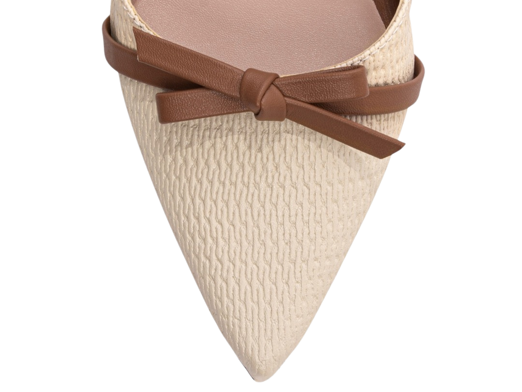 Scarpin Slingback Caramelo com Salto Fino