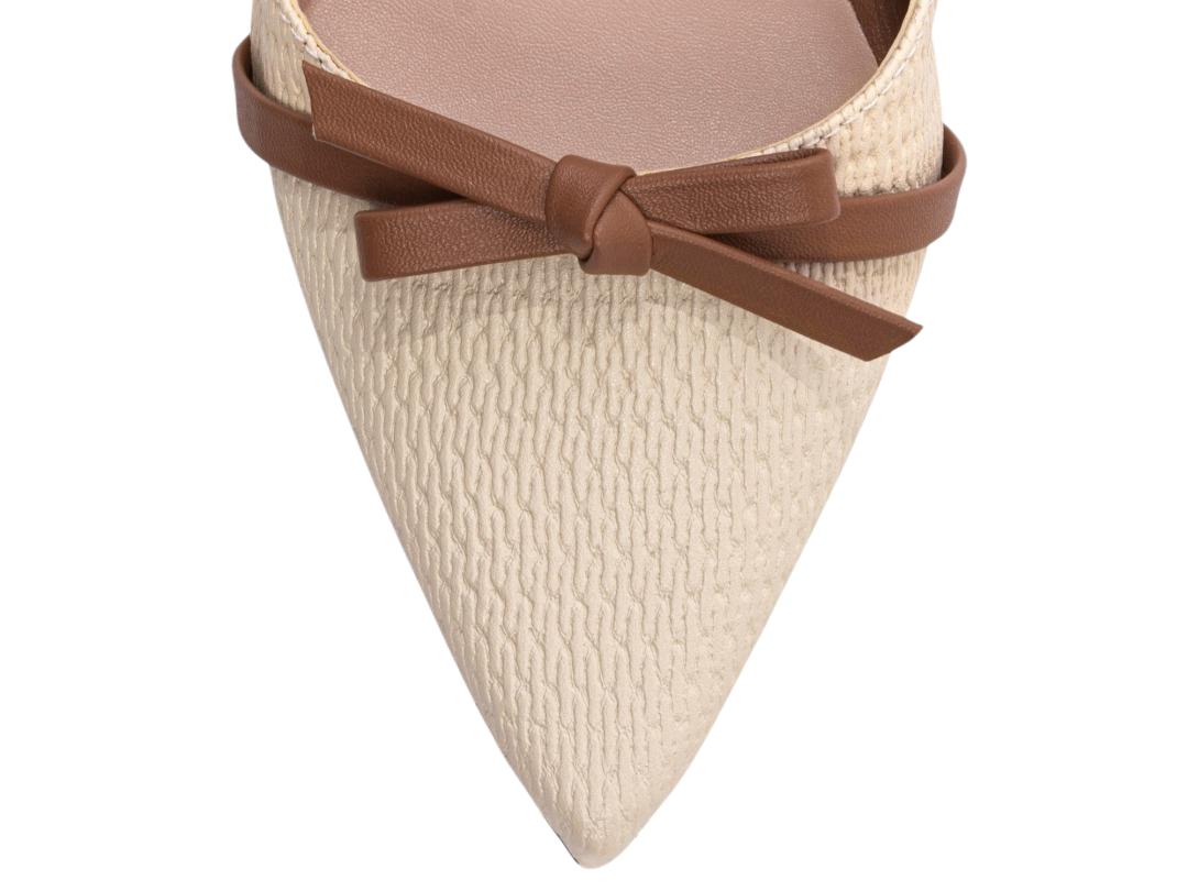 Scarpin Slingback Caramelo com Salto Fino