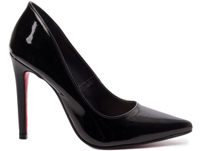 Scarpin Verniz Preto com Solado Vermelho