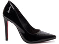 Scarpin Verniz Preto com Solado Vermelho