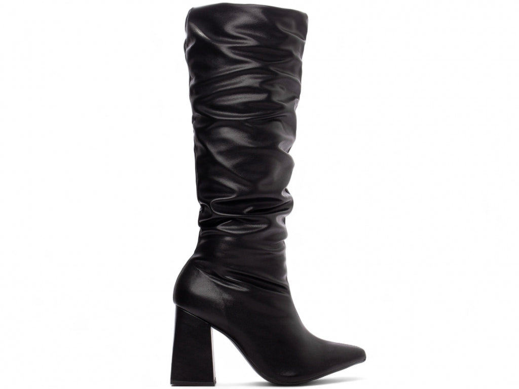 Bota Feminina Franzida Preta