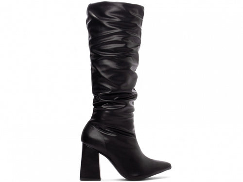 Bota Feminina Franzida Preta