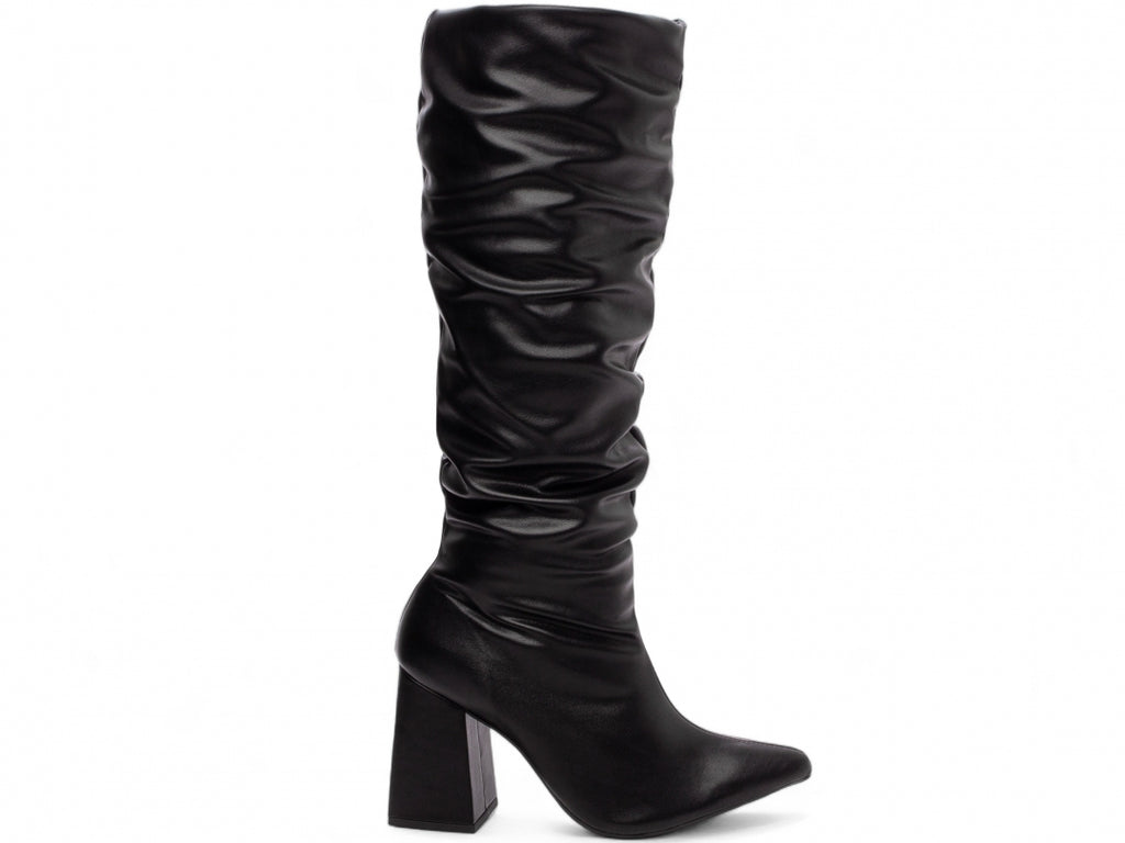 Bota Franzida Feminina Preta