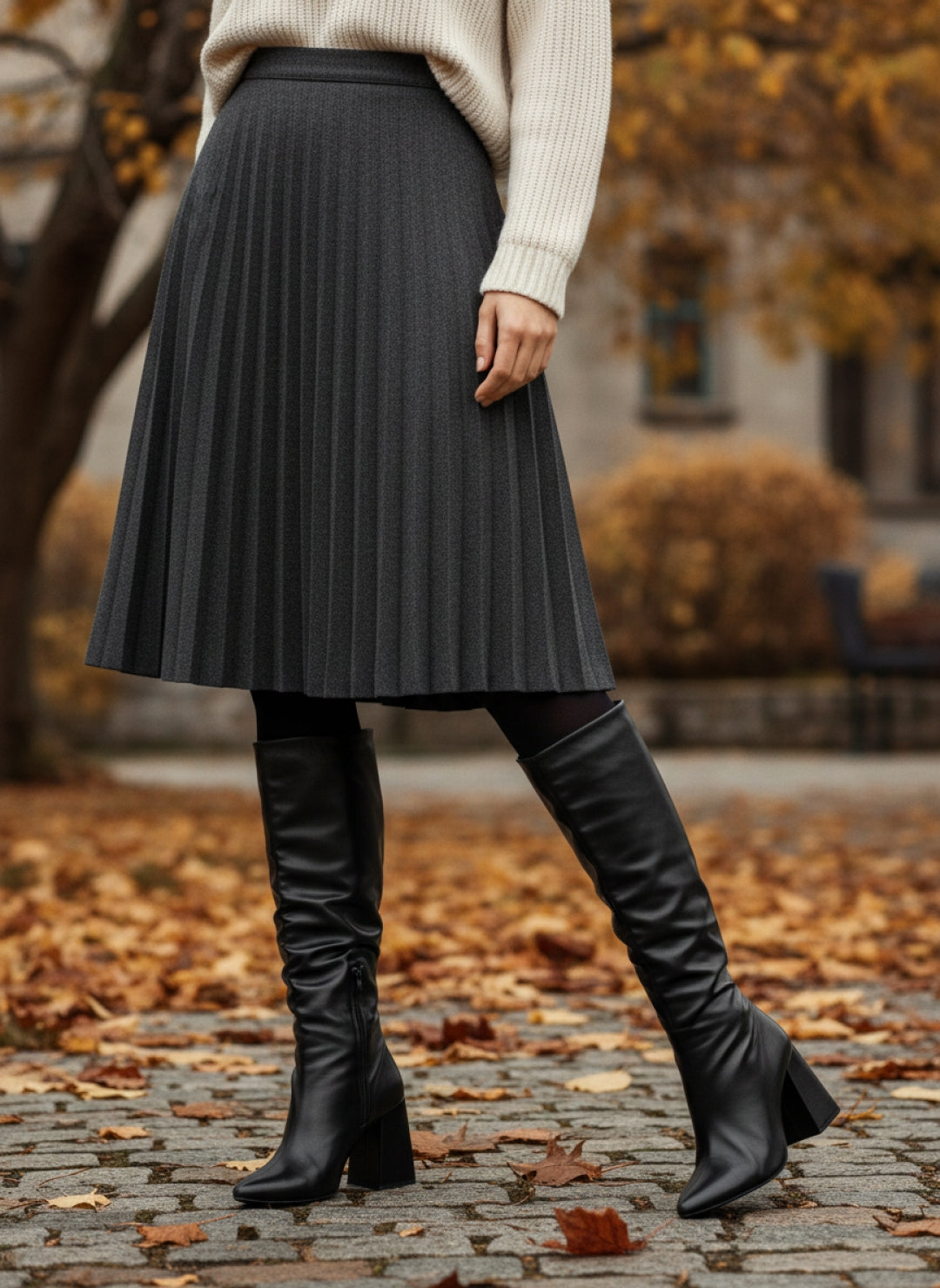 Bota Franzida Feminina Preta