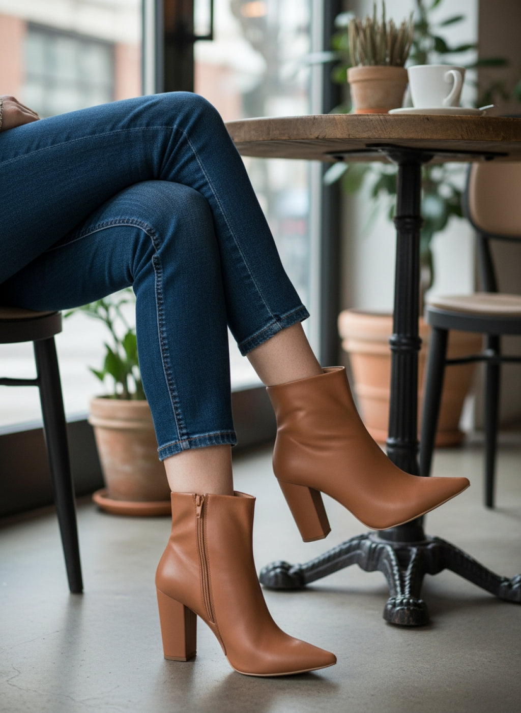 Bota Feminina Cano Curto Marrom