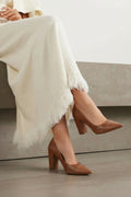 Scarpin Feminino Croco Marrom Caramelo