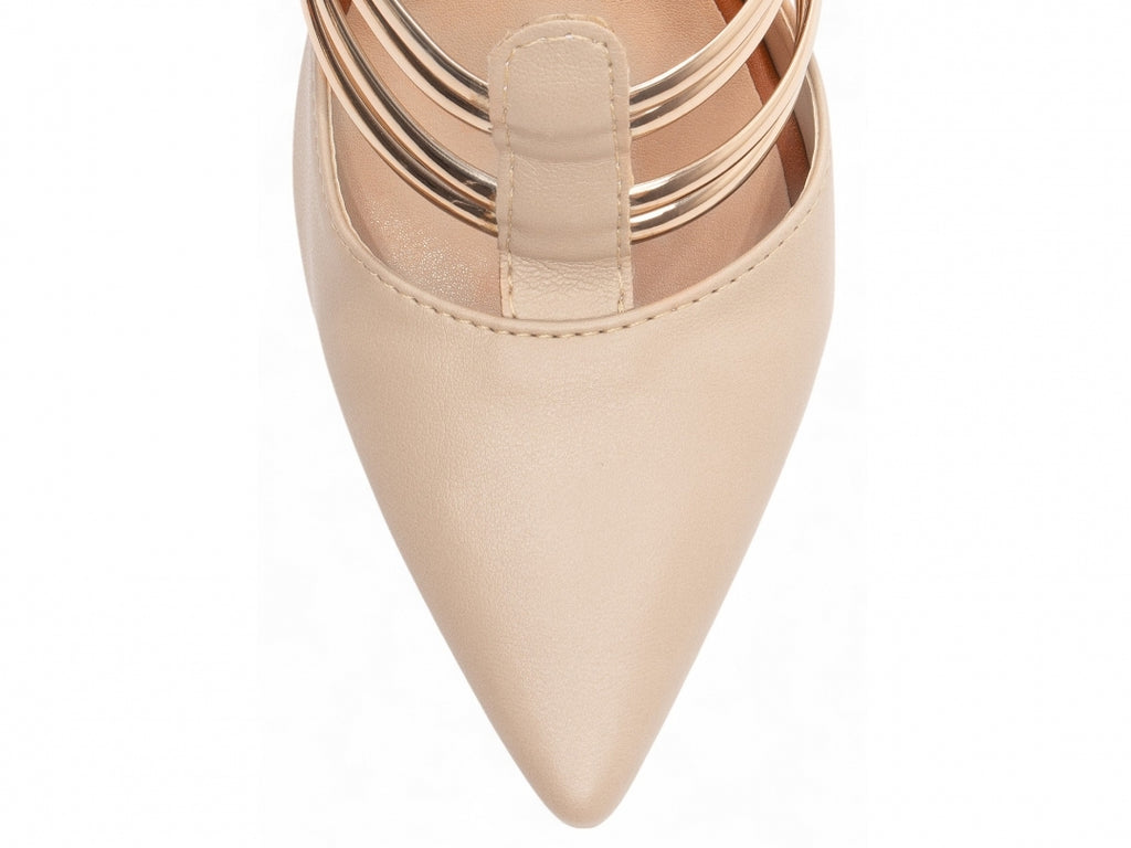 Scarpin Feminino Caramelo Metalizado
