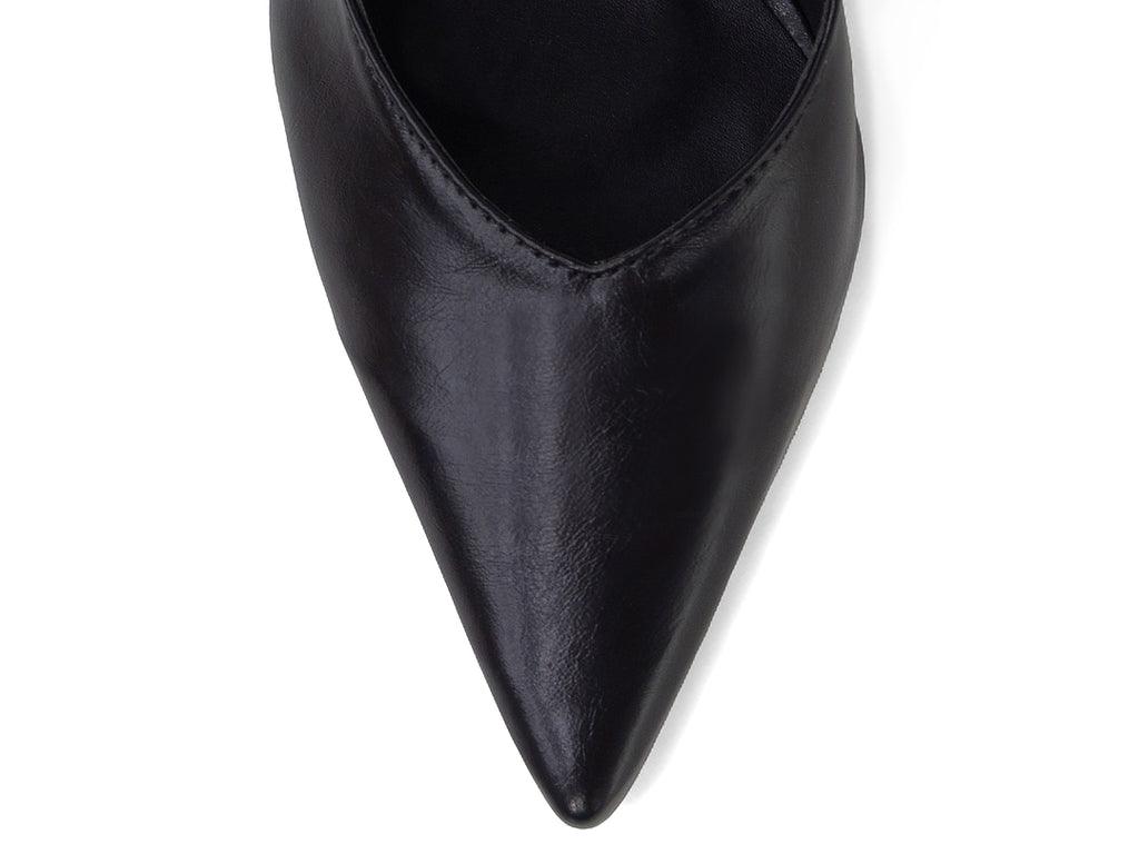 Scarpin Slingback Anabela Preto Corte V